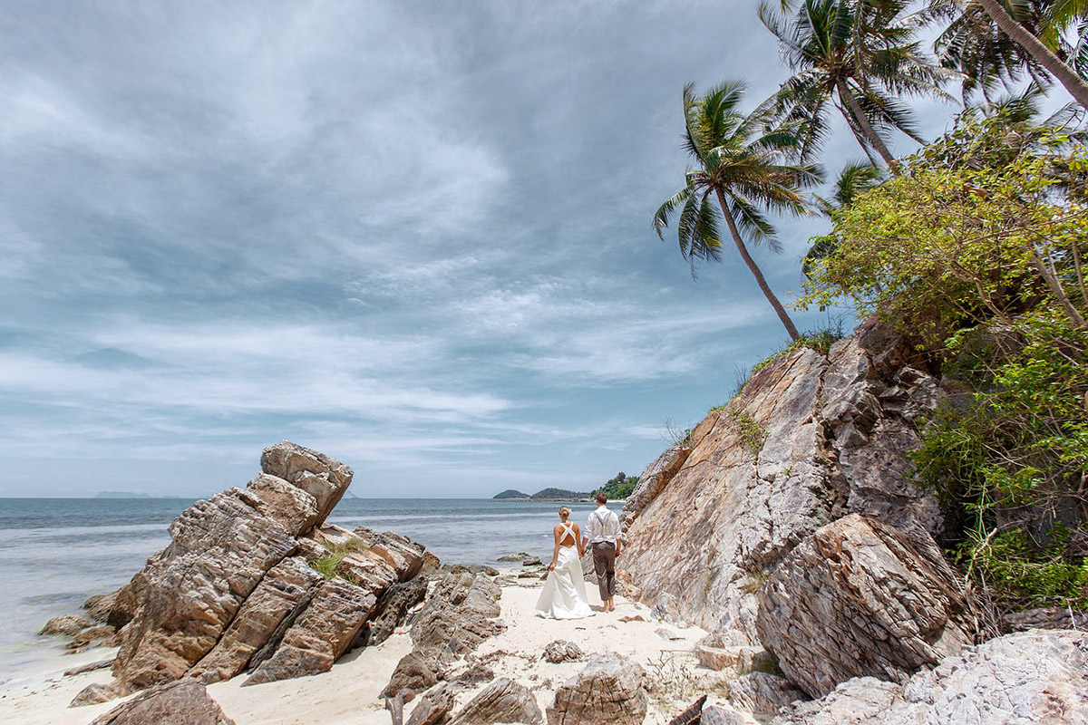 Hochzeitsbilder am Strand - Atemberaubende Fotokulisse auf Koh Samui